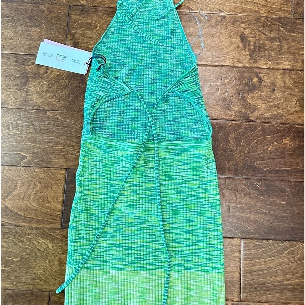 NWT Future Collective With Alani Noelle Ombre Halter Tie Neck Knit Sweater Dress - Picture 11 of 12